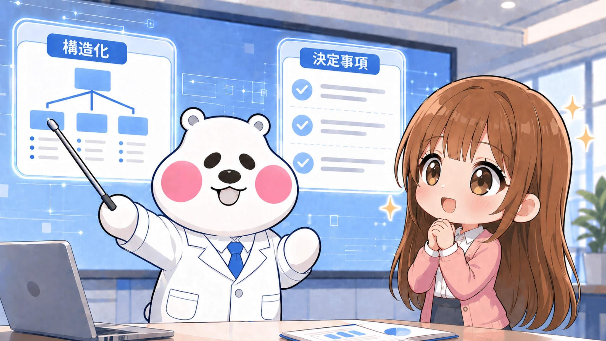 膨大な会議データをAIが客観的に構造化する図解