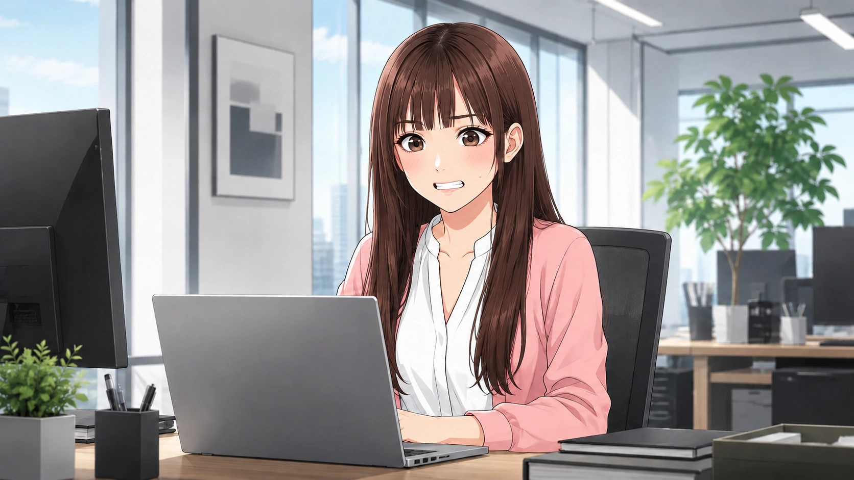 AI部署への配属に戸惑うさくらこ