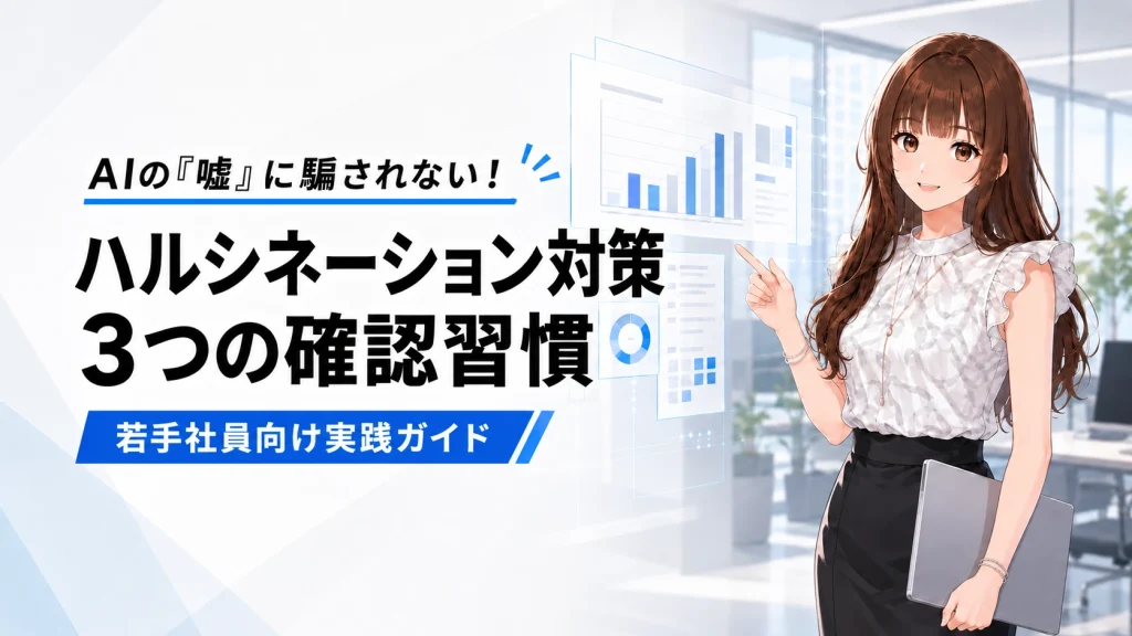 AIのハルシネーションについて解説するさくらこのアイキャッチ画像