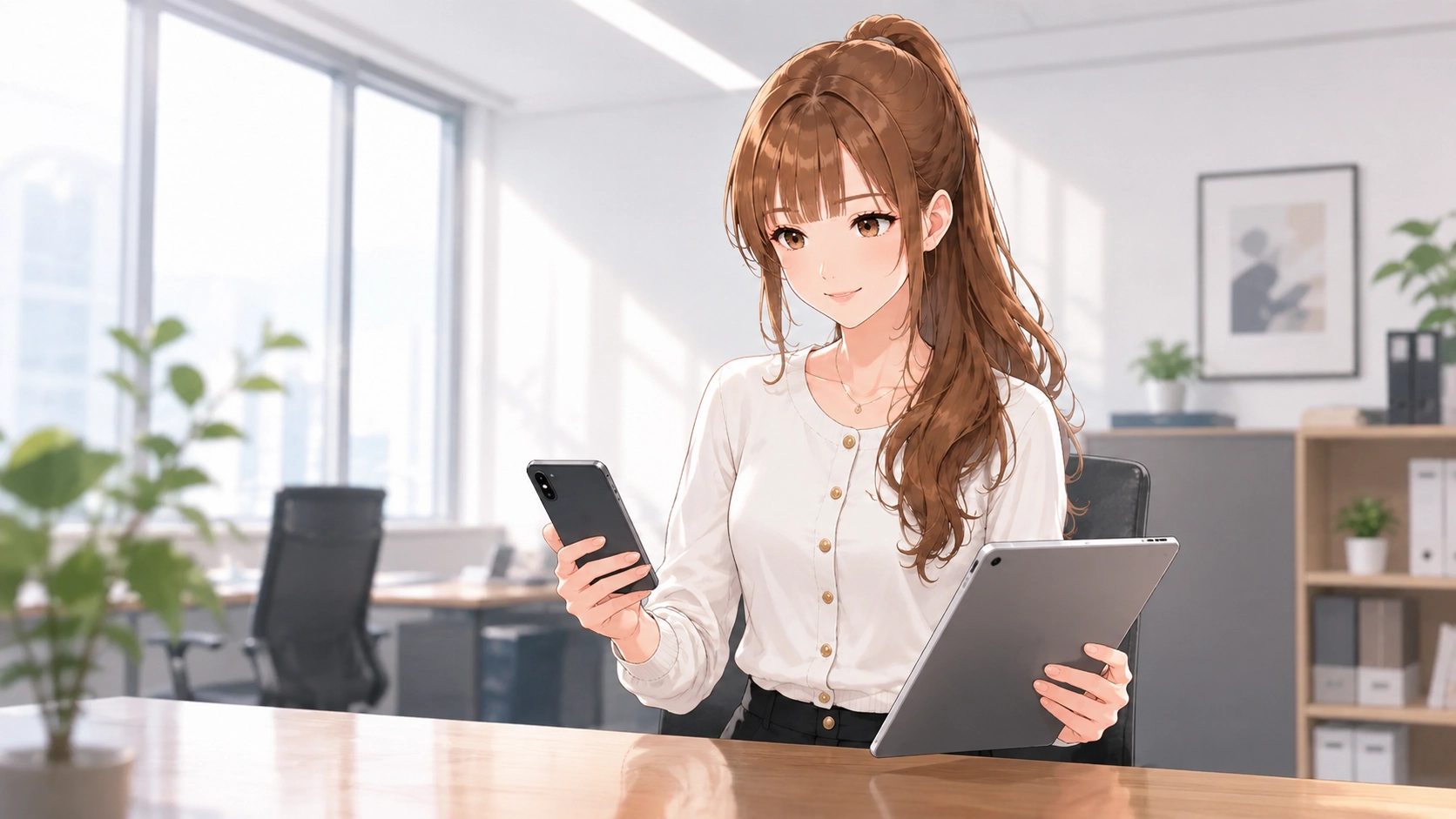 媒体に合わせて文章のトーンが調整されているのを確認するさくらこ