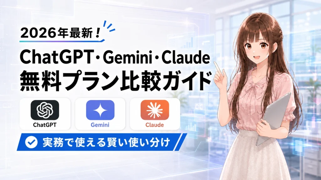 3大AIツールの使い分けを解説するさくらこ