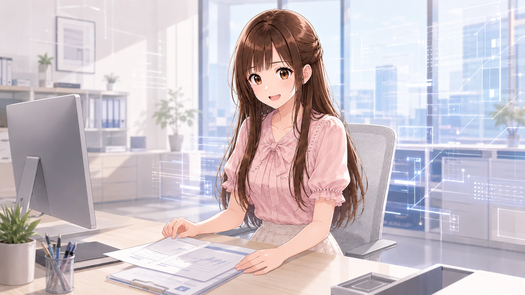 AIの使い分けに悩む読者に微笑みかけるさくらこ