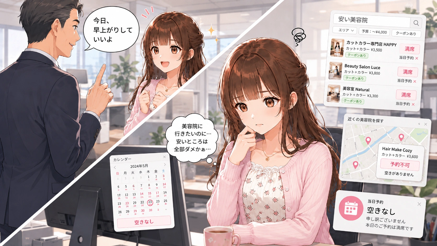 スマホのChatGPTに、行きたいエリアや予算の条件を箇条書きで打ち込んでいるイメージ