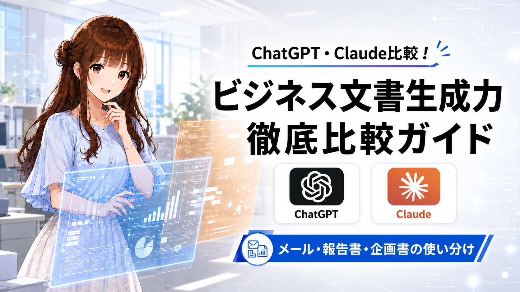 ChatGPTとClaudeの使い分けを解説するさくらこのアイキャッチ画像