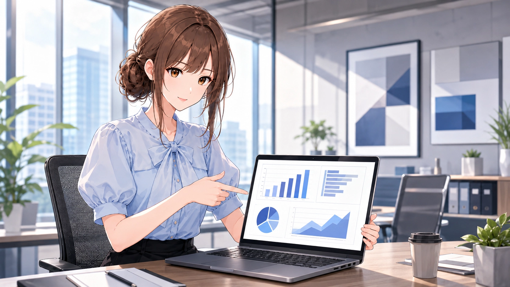 GA4のデータ分析で悩む様子から解決へと導くさくらこ