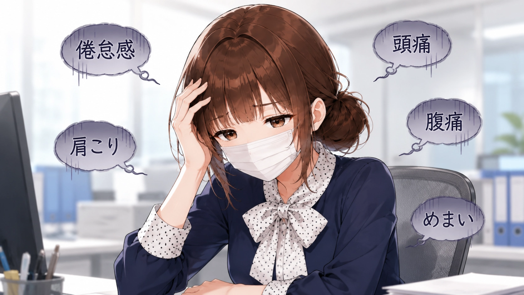 スマートフォンの画面を見ながら、自分の体調管理や健康維持について考えているビジネスパーソンのイメージ