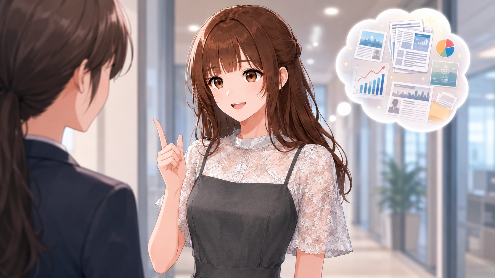最新知識をアップデートし、社内での会話や提案に自信を持って取り組むビジネスパーソンの笑顔