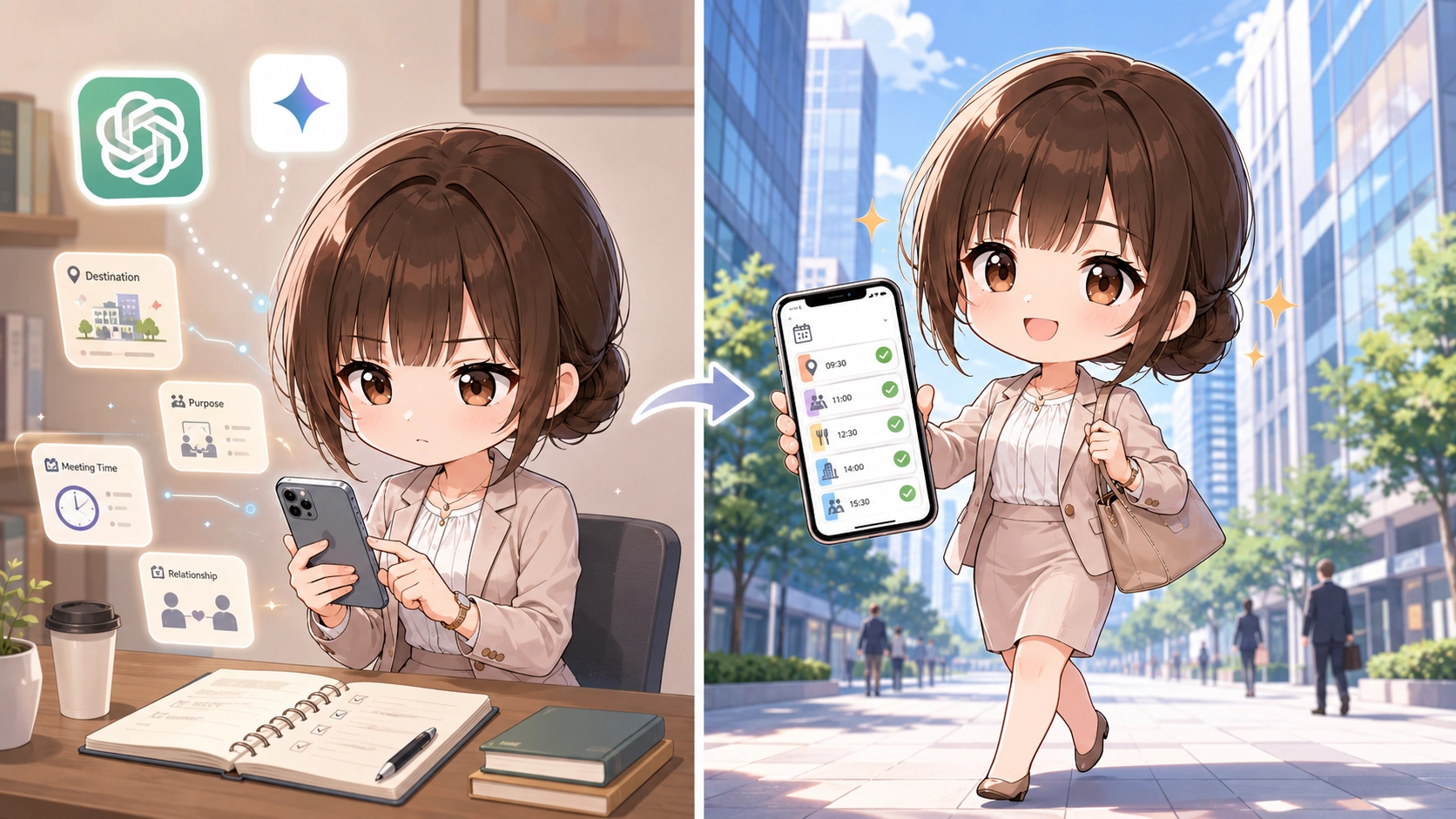 コピペしてそのまま使える当日シミュレーション用プロンプトのイメージ