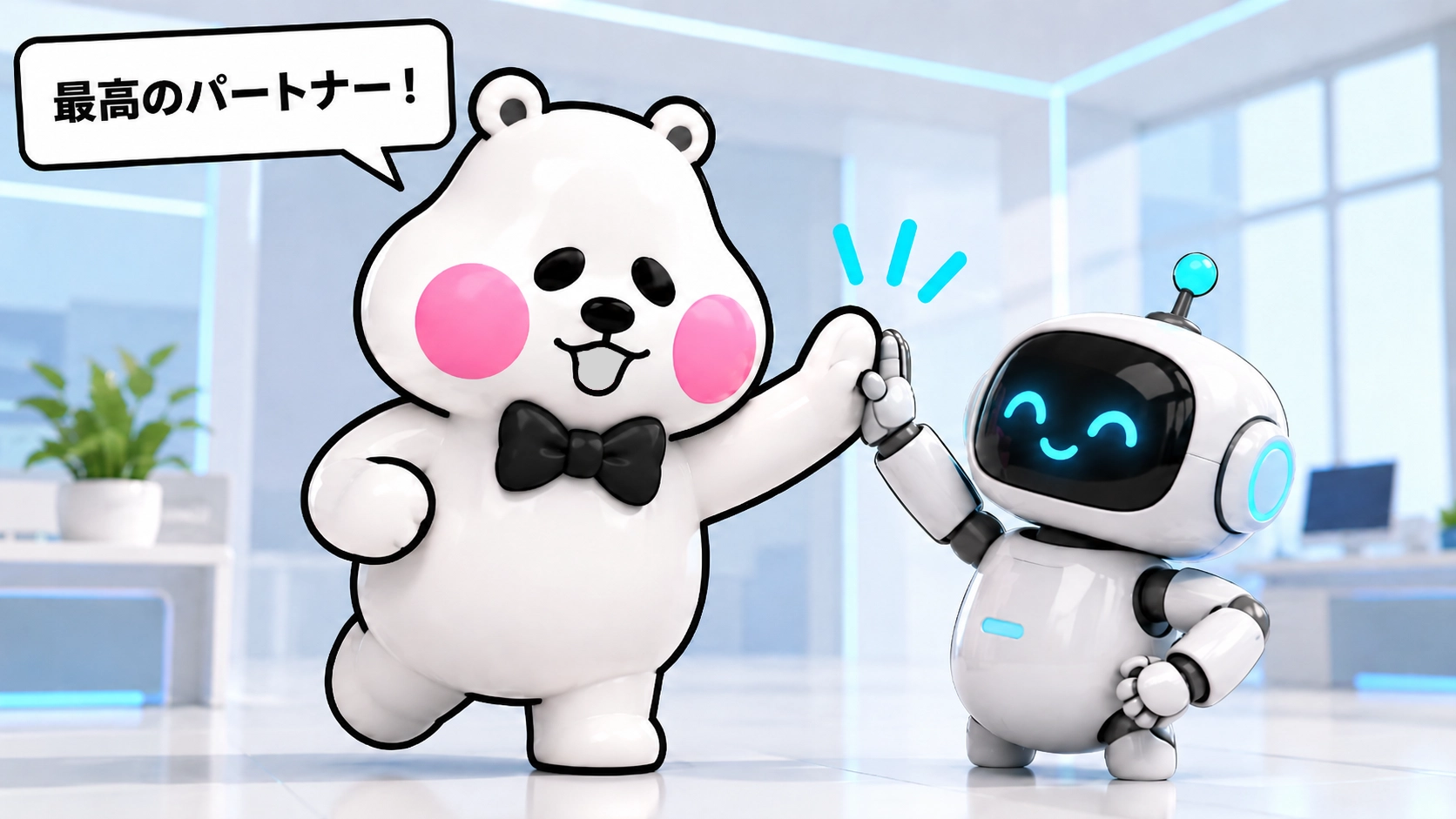 AIが頼れるパートナーとして活躍する様子