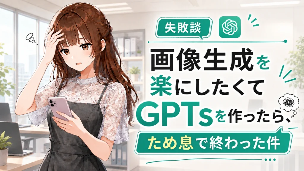 GPTsでの画像生成自動化に挑戦するも設定の詰め込みすぎに悩むさくらこのアイキャッチ