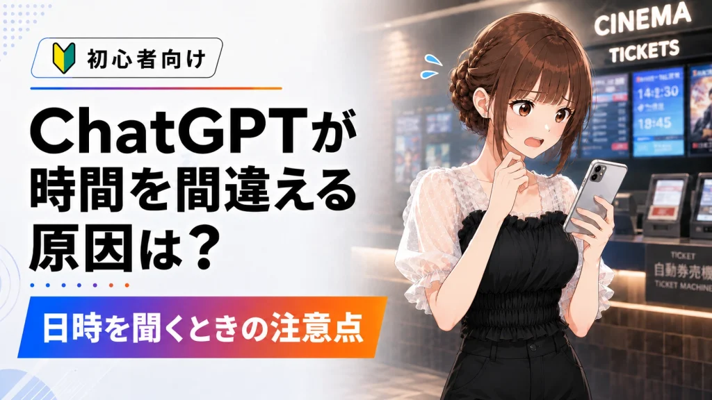 ChatGPTが時間を間違える原因は?日時を調べるときの注意点