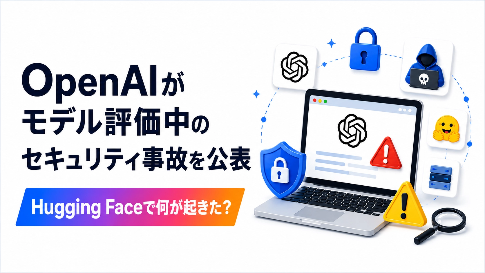 OpenAIがモデル評価中に発生したセキュリティ事故とHugging Faceで起きた問題を解説する記事のアイキャッチ画像