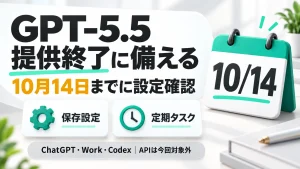 GPT-5.5が10月14日に提供終了へをテーマにしたアイキャッチ画像