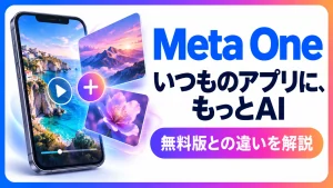 Meta Oneで既存アプリの画像や動画制作などを拡張するイメージ
