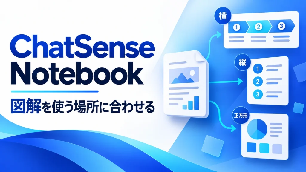 ChatSense Notebookの図解が縦横を選択可能にをテーマにしたアイキャッチ画像