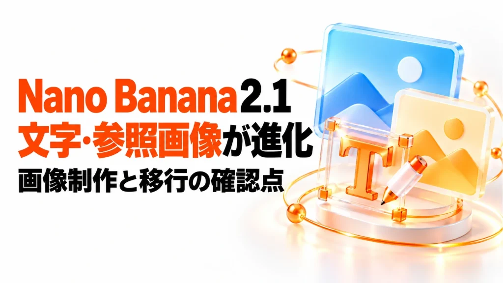Nano Banana 2.1とは？文字・参照画像と移行の確認点