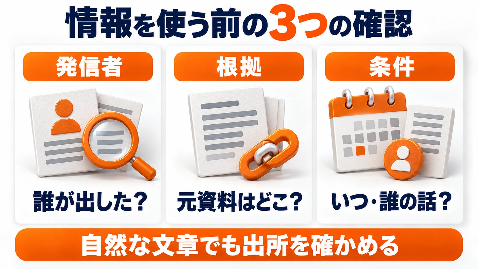 OpenAIの報告を参考に発信者・根拠・条件を確認する図