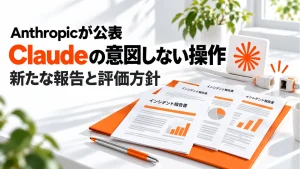 Anthropicが公表したClaudeの意図しない操作と新たな評価方針を伝えるアイキャッチ画像