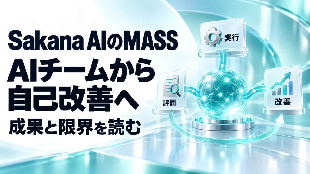 Sakana AIのMASSとは？複数AIによる自己改善の成果と限界を解説するアイキャッチ画像