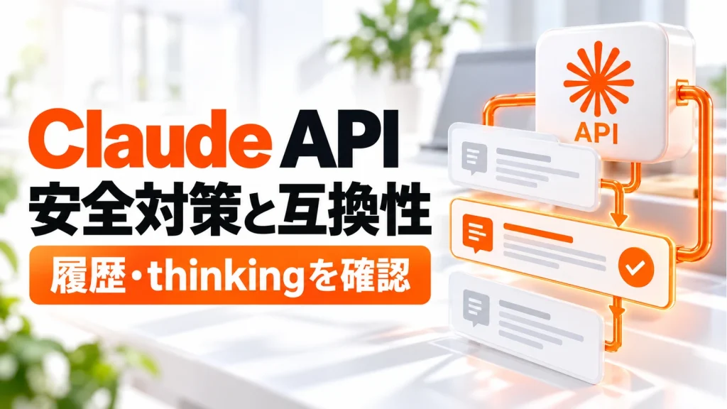 Claudeの蒸留対策でAPI実装はどう変わる？会話履歴とthinkingの確認点の記事のアイキャッチ画像