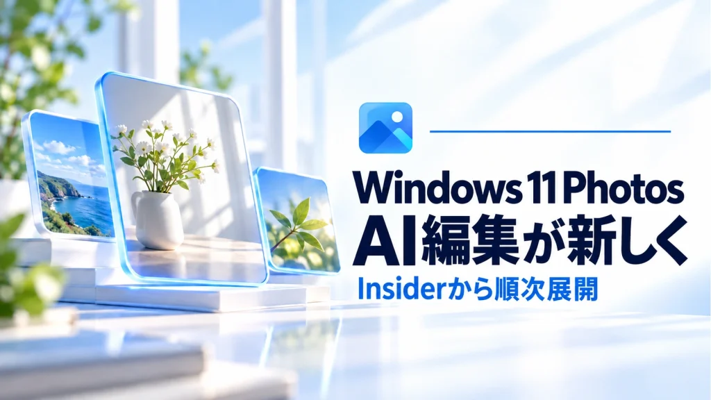 Windows 11の新Photosを発表。AI編集の変更点と提供時期を整理の記事のアイキャッチ画像