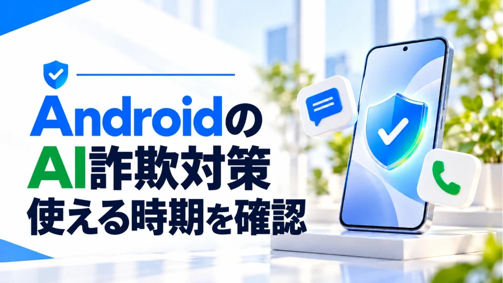 AndroidのAI詐欺対策が拡充。画面共有・メッセージ・通話転送の提供時期の記事のアイキャッチ画像