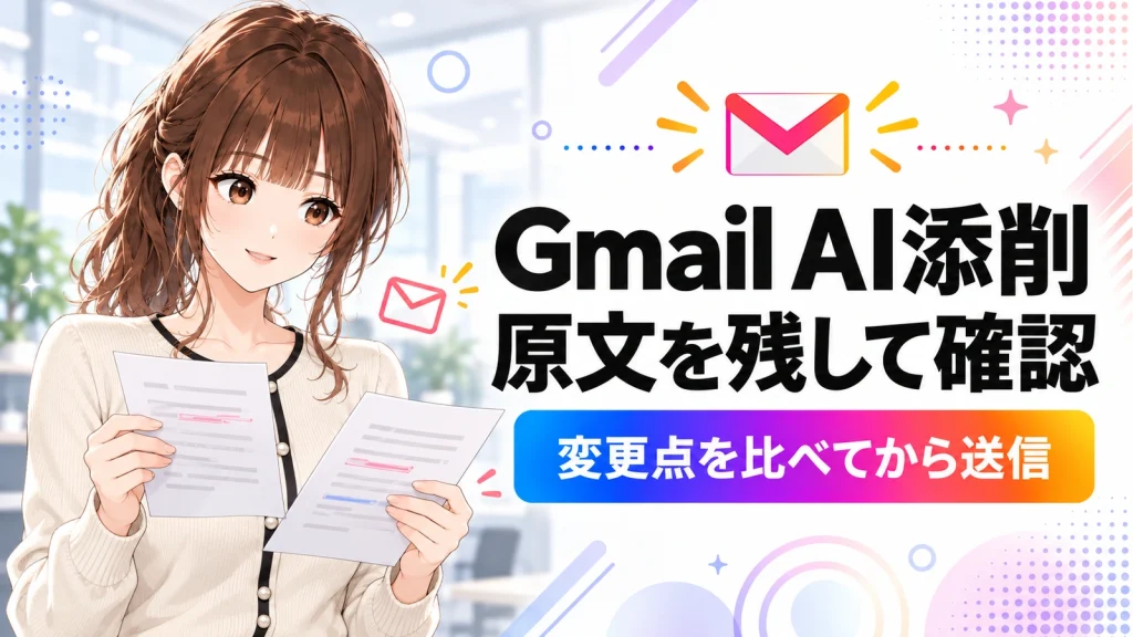 GmailのHelp me writeで原文を失わないために。下書きを残して修正案を比較するの記事のアイキャッチ画像
