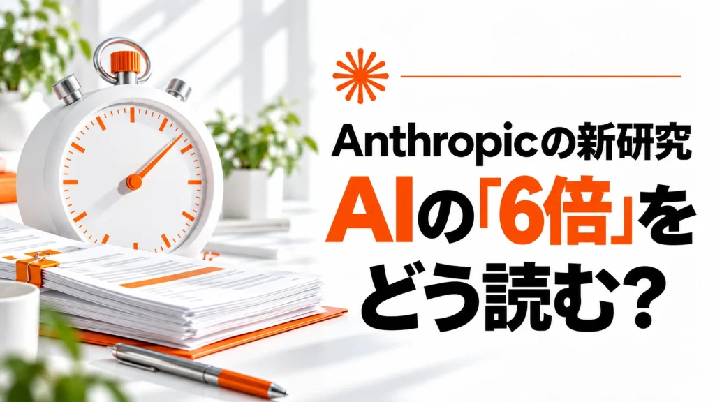 AIの「6倍」をどう読む？Anthropicの社内研究で稼働時間と成果を分けるの記事のアイキャッチ画像