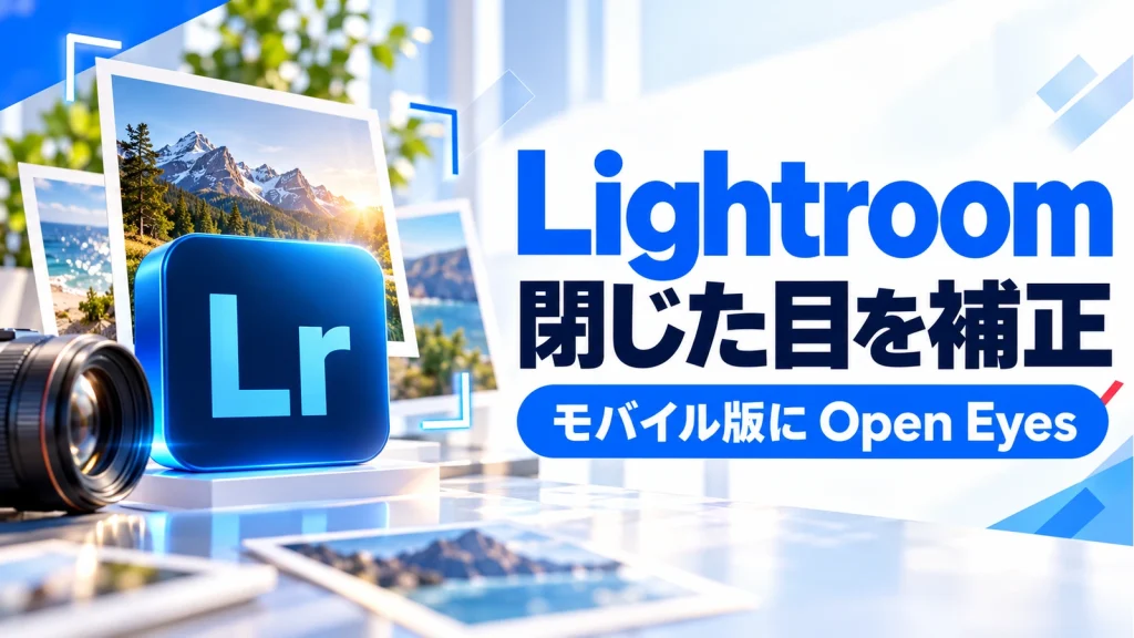 LightroomにOpen Eyes。閉じた目の補正と写真の拡張、仕事で使う前の確認点の記事のアイキャッチ画像