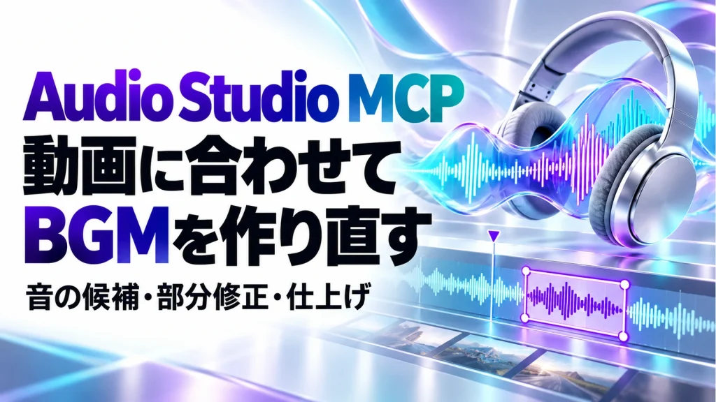 Audio Studio MCPでBGM制作はどう変わる？動画に合わせて音を直す選択肢の記事のアイキャッチ画像