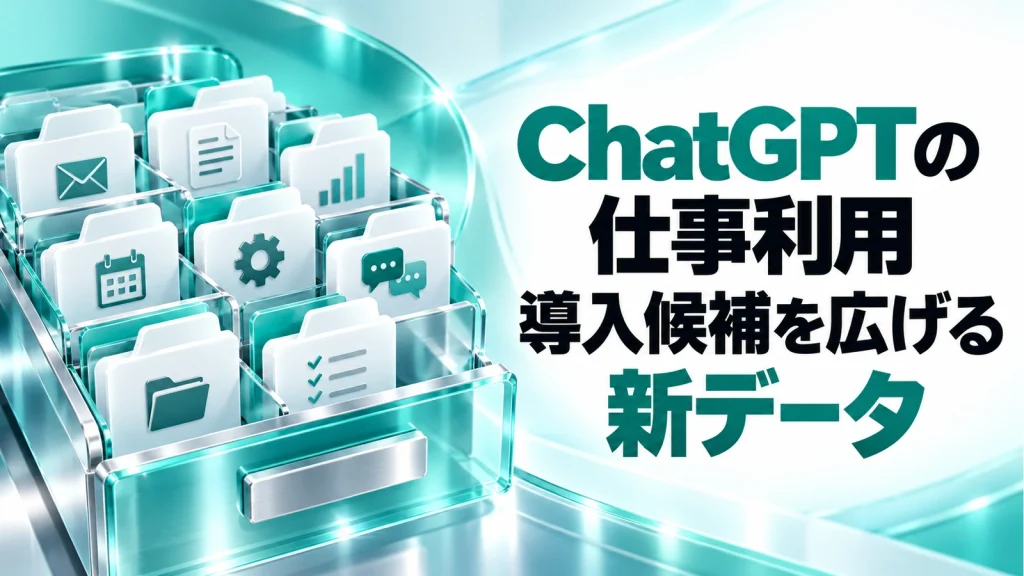 ChatGPTの仕事利用。導入候補を広げる新データ