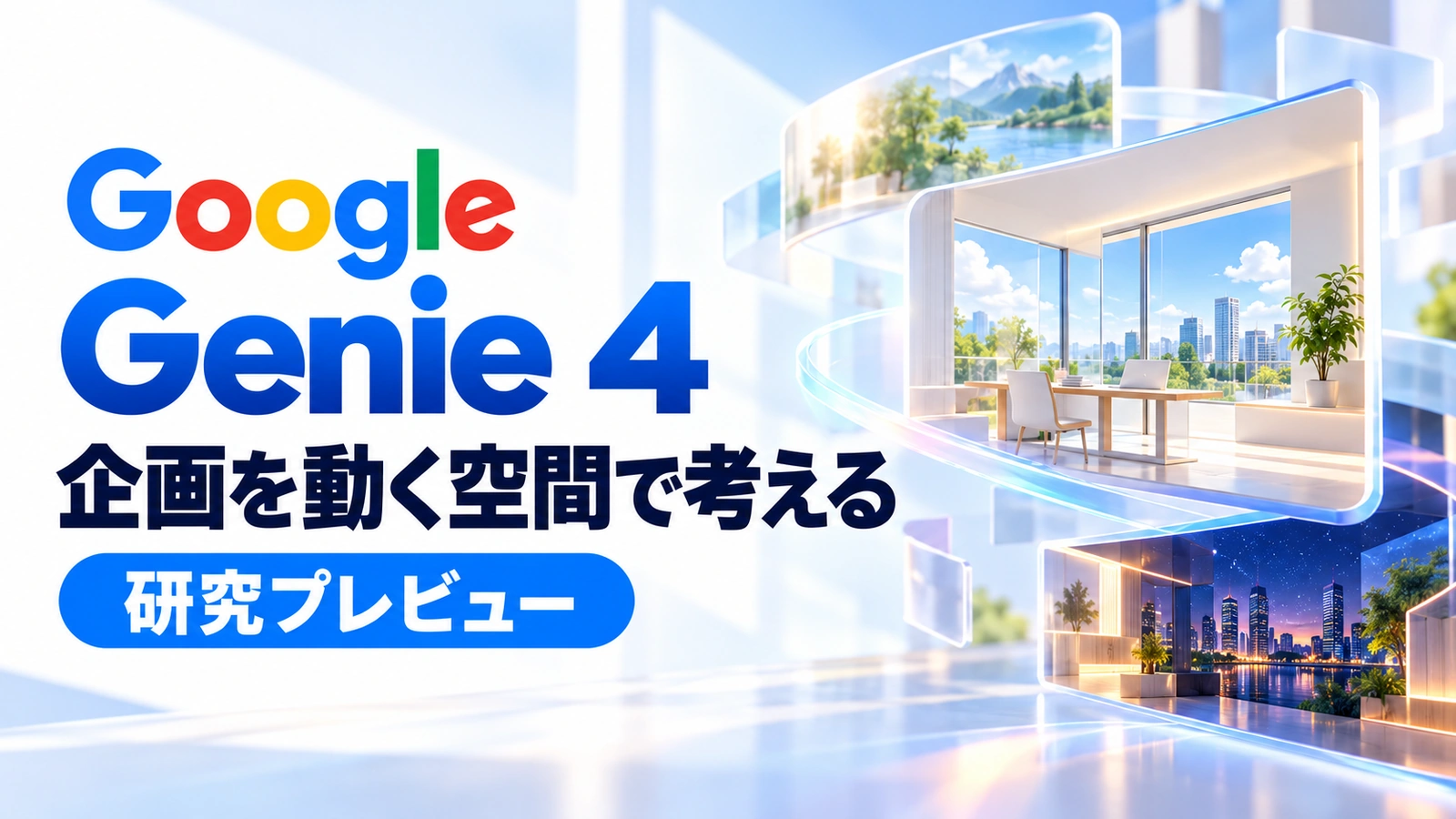 Google Genie 4。企画を動く空間で考える。研究プレビュー