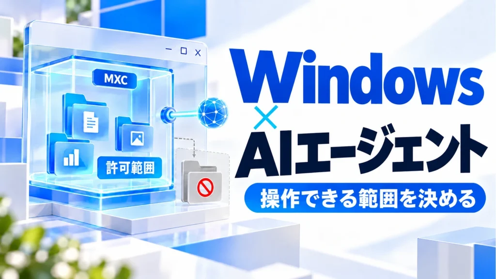 Windows × AIエージェントの「操作できる範囲を決める」を表すアイキャッチ画像
