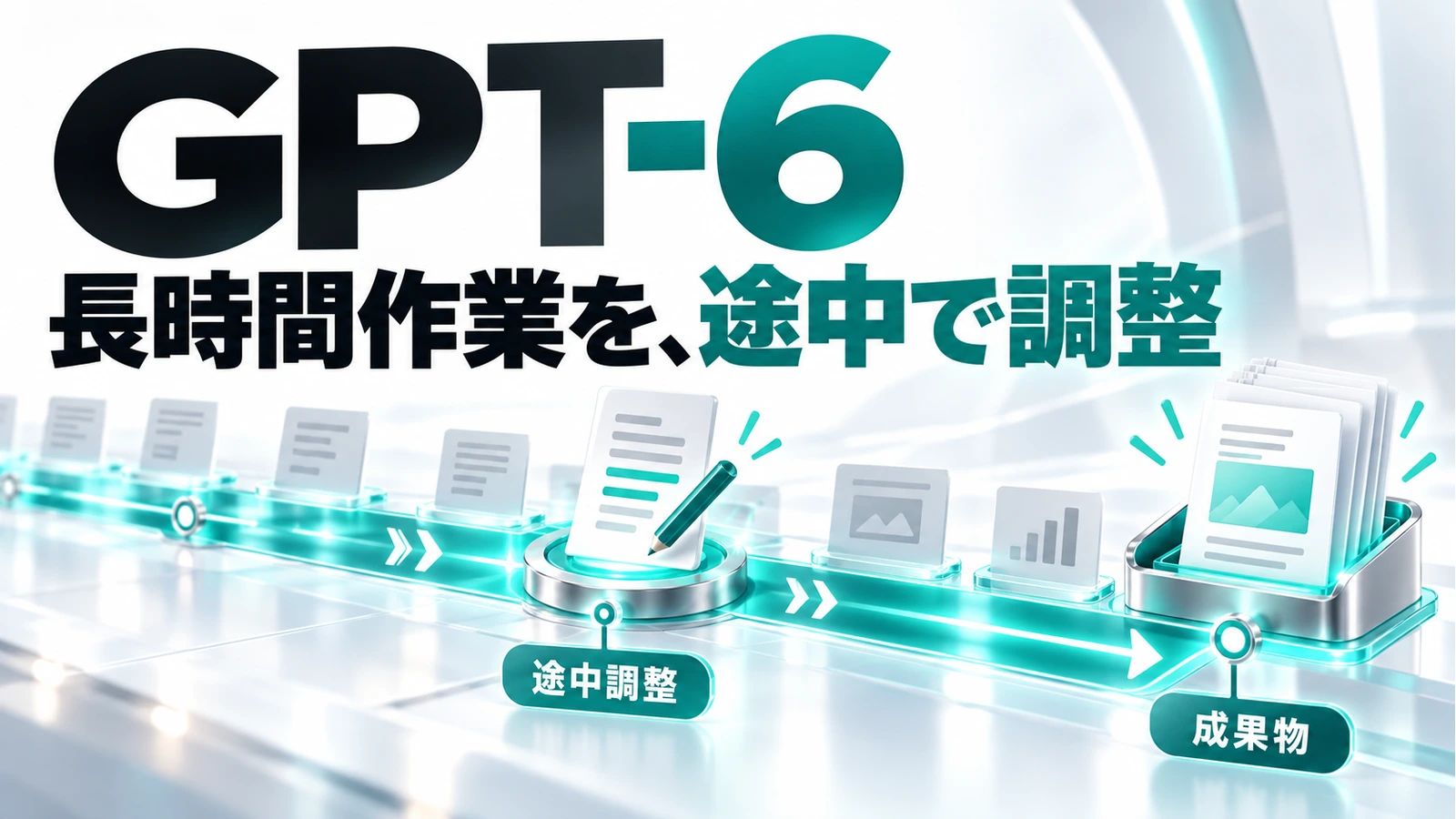 GPT-6の「長時間作業を、途中で調整」を表すアイキャッチ画像