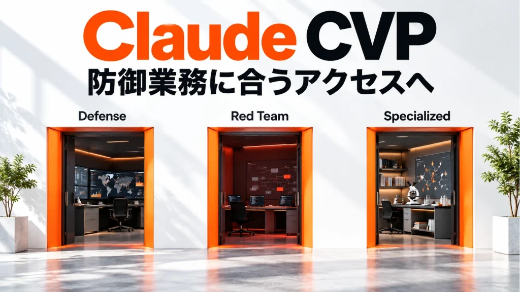ClaudeのCVPが3段階へ。セキュリティ業務の申請条件と確認手順