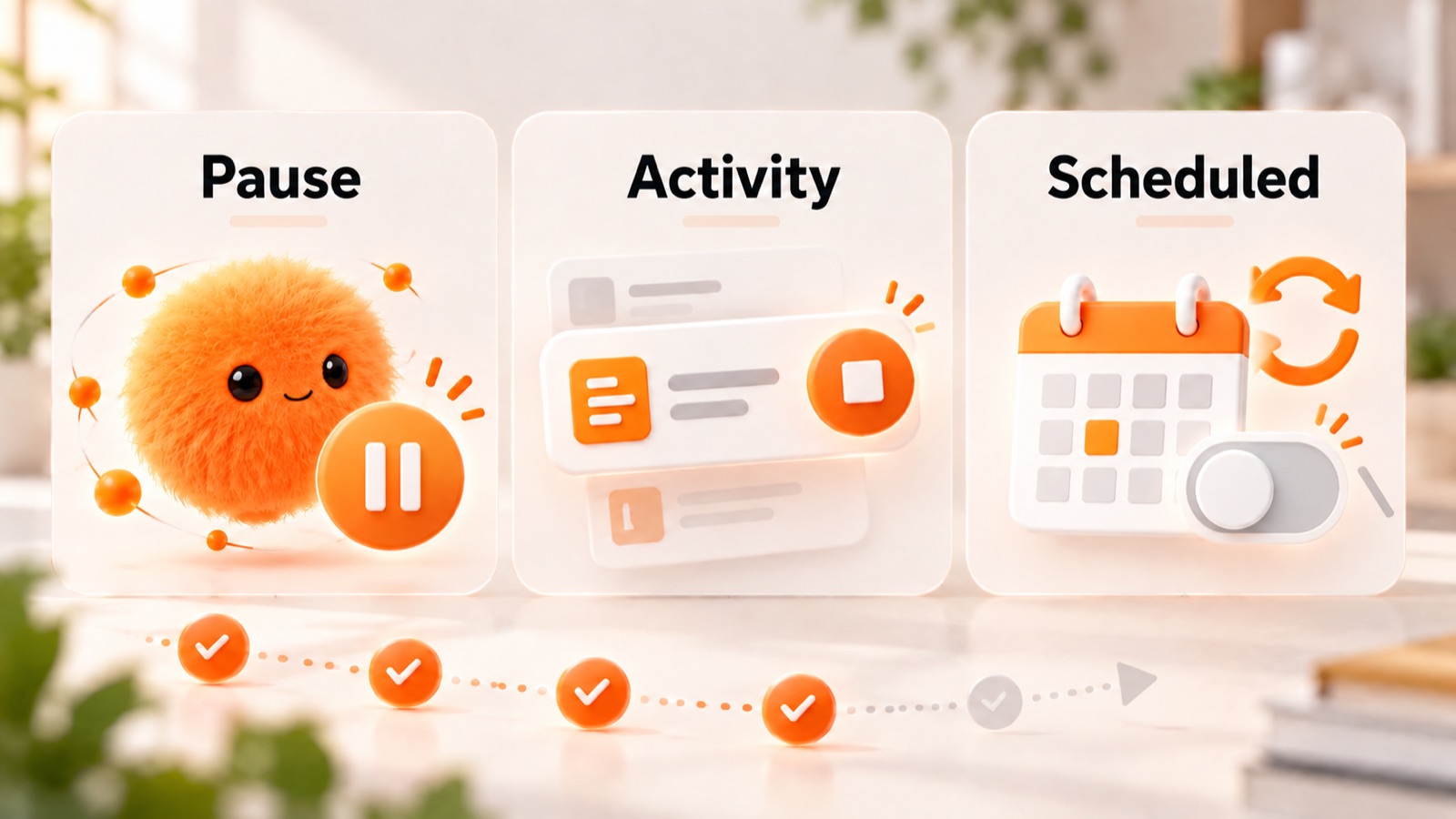 本体はPause、委任済みタスクはActivity、定期実行はScheduledで停止する